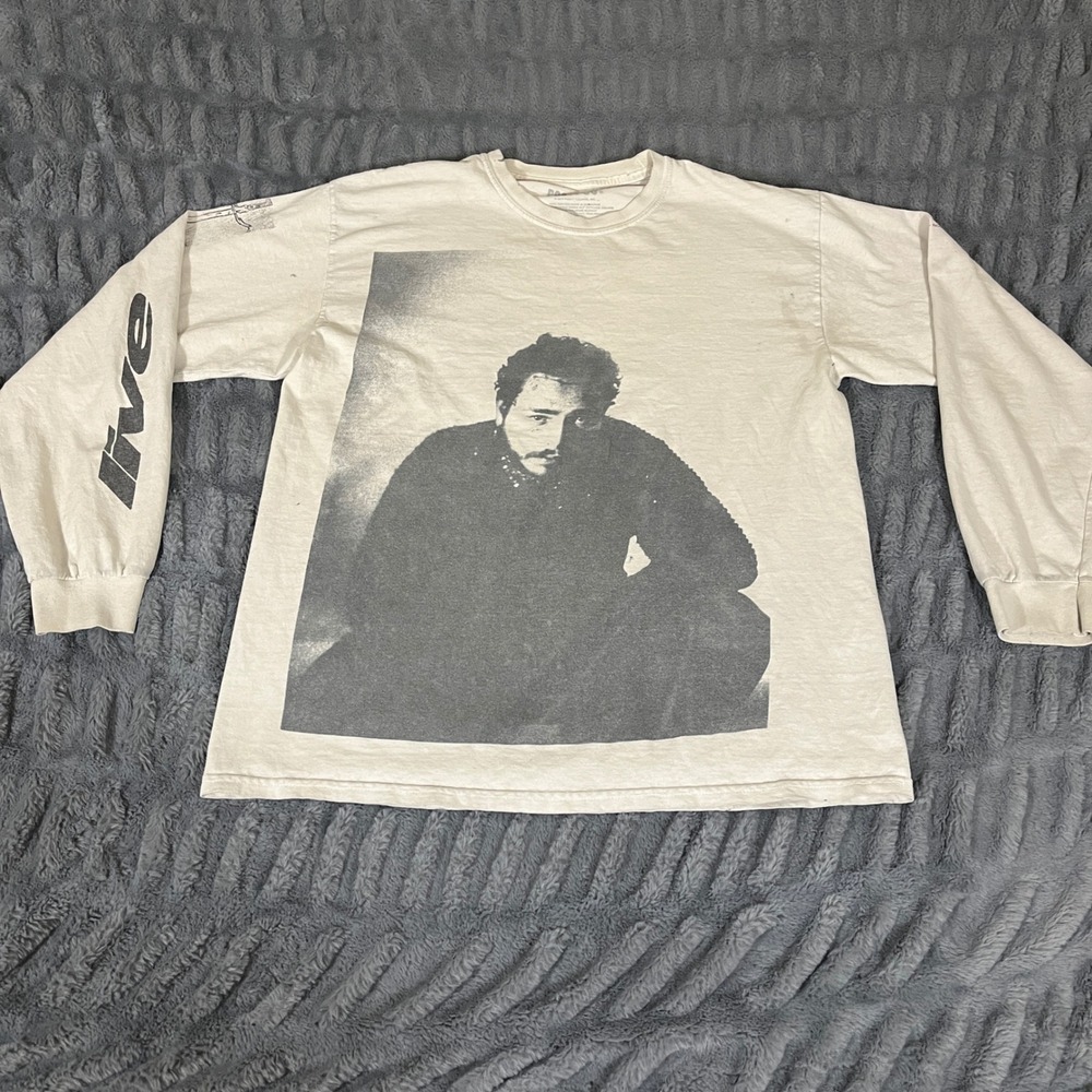 Post Malone Runaway Tour‎ 2019 Long Sleeve Shirt Cream Mens Large Posty Co Merch
